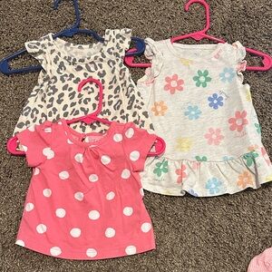 Set of Three Baby Tops with Fun Patterns